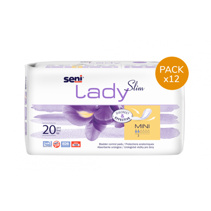 Seni Lady Slim Mini - Pack de 12 sachets - Protection urinaire femme Seni - 1