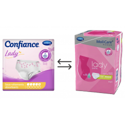 Confiance Lady pants 5 gouttes M - Protection urinaire femme Hartmann Molicare Premium Lady - 1