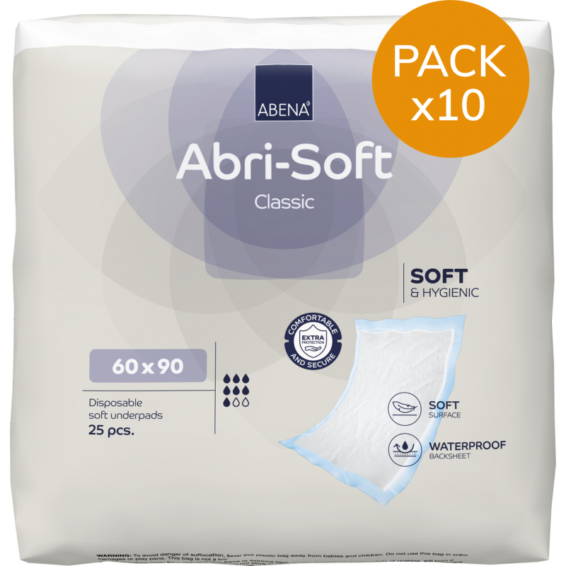 Abri-Soft Classic - Alèse jetable 60x90 - Pack economique Abena Abri Soft - 1