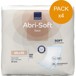 Abri-Soft basic - Alèse jetable 60x90 - Pack de 4 sachets Abena Abri Soft - 1