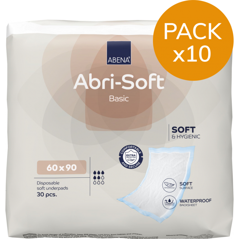 Abri-Soft basic - Alèse jetable 60x90 - Pack economique Abena Abri Soft - 1