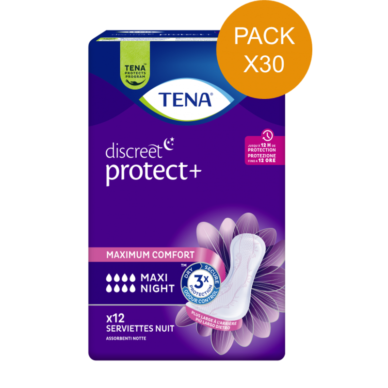 TENA Discreet Maxi Night - Pack Economique - Protection urinaire femme Tena Discreet - 1