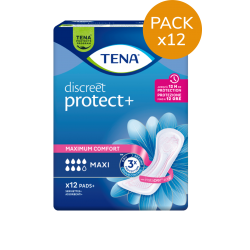 TENA Discreet Maxi - Protection urinaire femme - Pack de 12 sachets Tena Discreet - 1