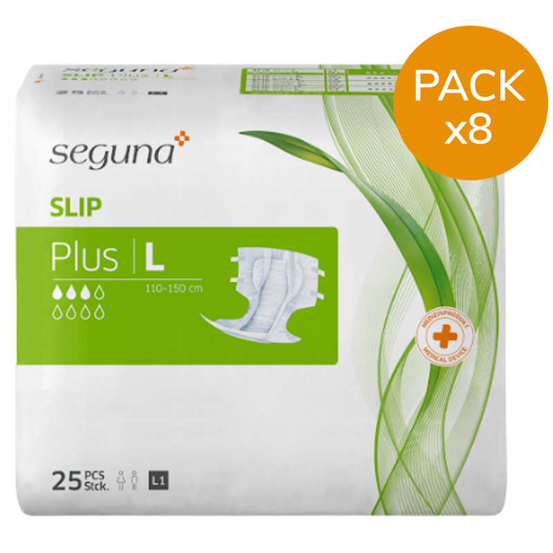 SEGUNA Slip plus L - Couches adultes - Pack de 8 sachets Seguna Slip - 1