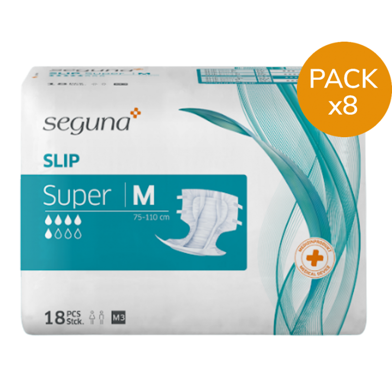 SEGUNA Slip Super M - Couche adulte - Pack de 8 sachets Seguna Slip - 1