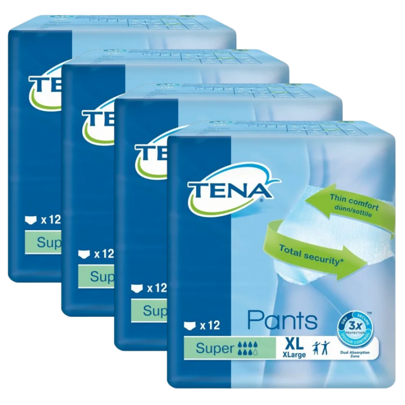 TENA Pants XL Super - Slip Absorbant / Pants - Pack de 4 sachets Tena Pants - 1