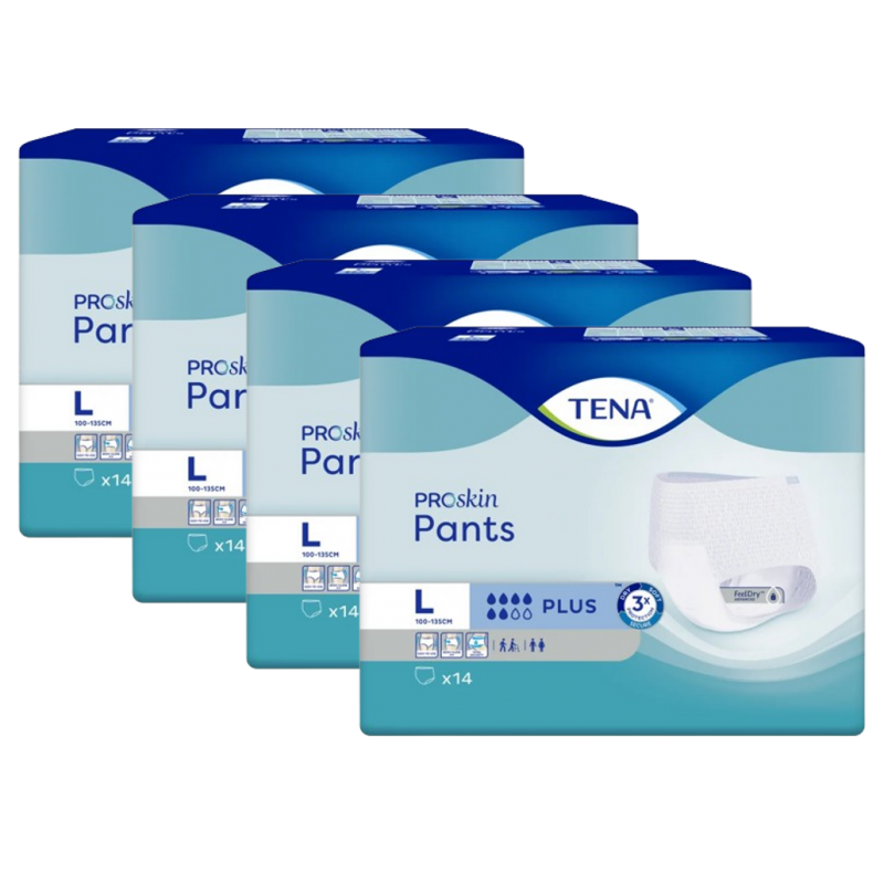 TENA Pants ProSkin Plus L - Pack de 4 sachets - Slip Absorbant / Pants Tena Pants - 1