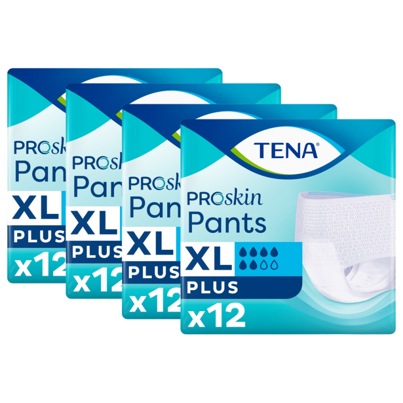TENA Pants ProSkin Plus XL (nouveau) - Pack de 4 sachets - Slip Absorbant / Pants Tena Pants - 1 TENA Pants ProSkin Plus XL (nouveau) - Pack de 4 sachets - Slip Absorbant / Pants Tena Pants - 1