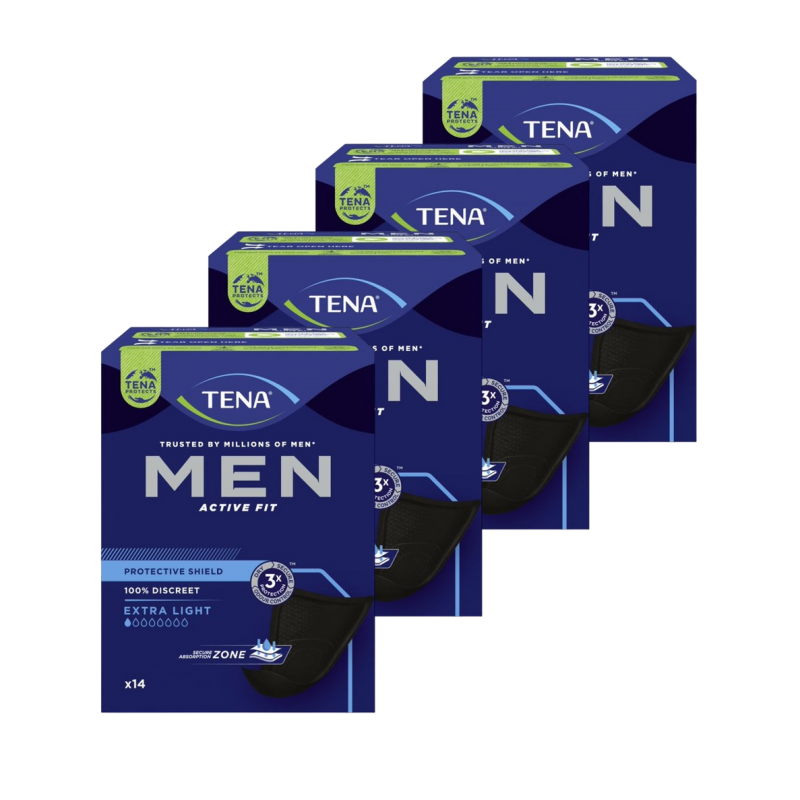 TENA Men Extra Light - Pack de 4 sachets - Protection urinaire homme Tena Men - 6 TENA Men Extra Light - Pack de 4 sachets - Protection urinaire homme Tena Men - 6