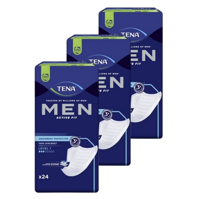 TENA Men Niveau 1 - Protection urinaire homme - Pack de 3 sachets Tena Men - 6