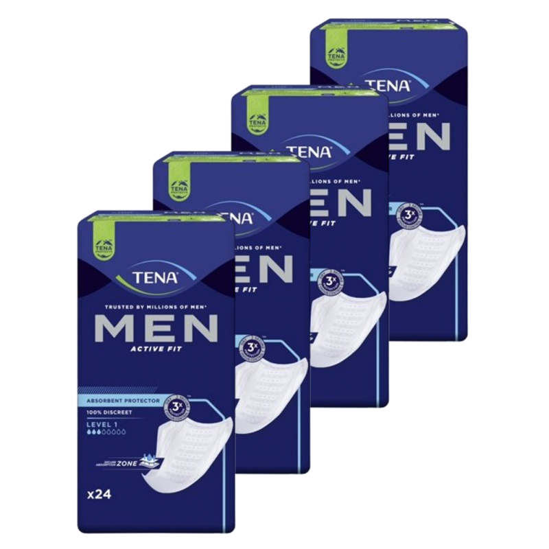 TENA Men Niveau 1 - Protection urinaire homme - Pack de 4 sachets Tena Men - 6 TENA Men Niveau 1 - Protection urinaire homme - Pack de 4 sachets Tena Men - 6