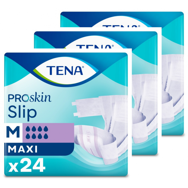 TENA Slip ProSkin Maxi M - Couches adultes - Pack de 3 sachets Tena Slip - 1