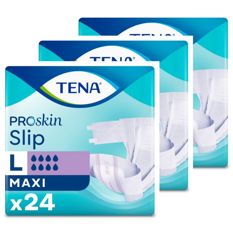 TENA Slip ProSkin Maxi L - Couches adultes - Pack de 3 sachets Tena Slip - 1