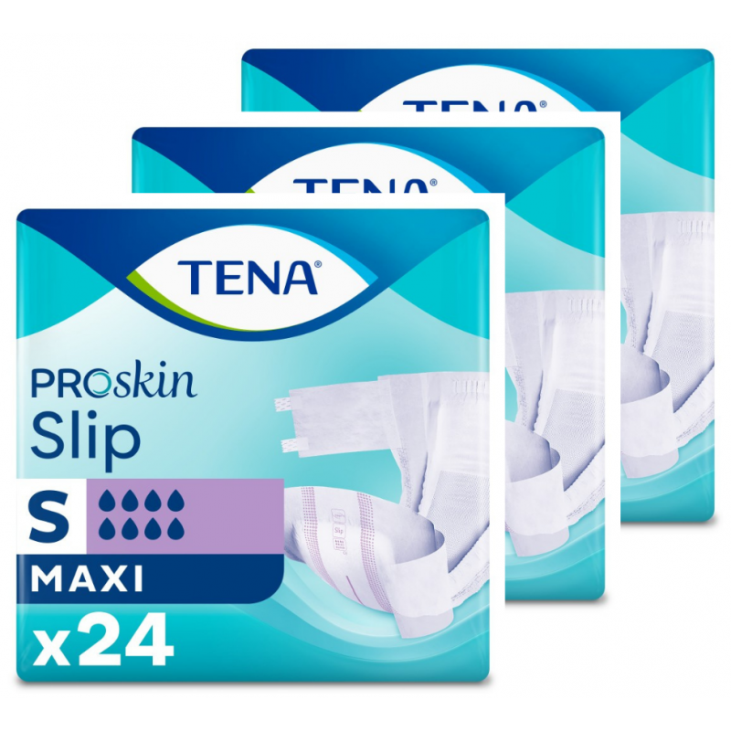 TENA Slip ProSkin Maxi S - Pack de 3 sachets - Couches adultes Tena Slip - 1 TENA Slip ProSkin Maxi S - Pack de 3 sachets - Couches adultes Tena Slip - 1