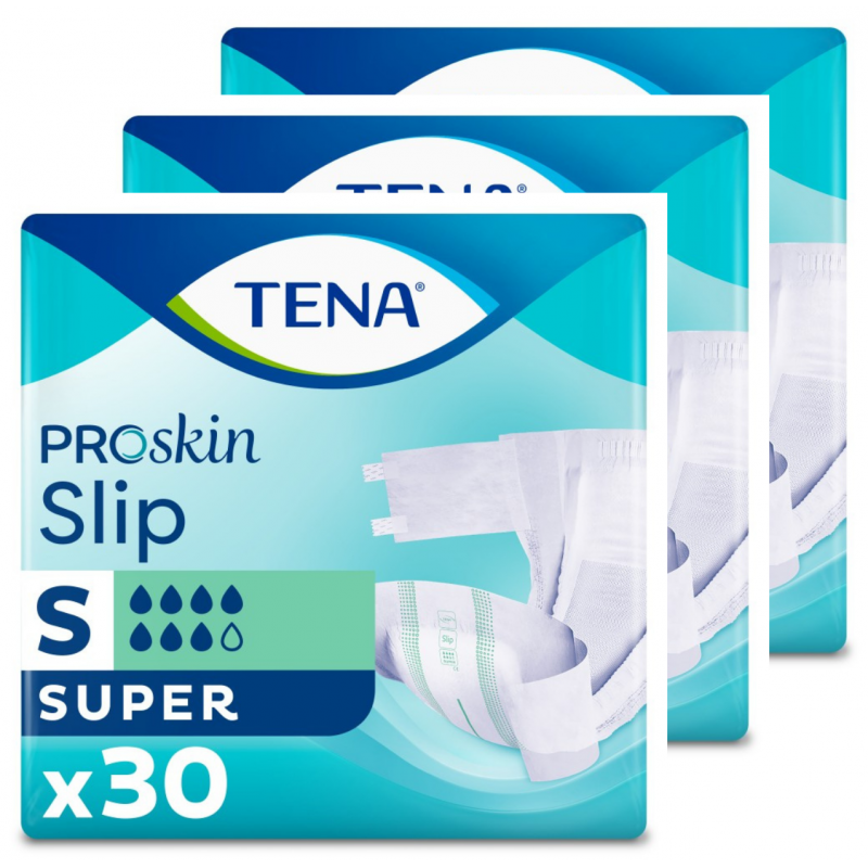 TENA Slip ProSkin Super S - Pack de 3 sachets - Couches adultes Tena Slip - 1 TENA Slip ProSkin Super S - Pack de 3 sachets - Couches adultes Tena Slip - 1
