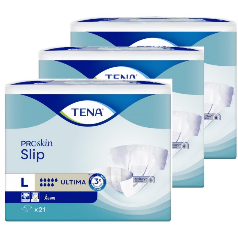 TENA Slip Ultima Taille L - Pack de 3 sachets - Couches adulte Tena Slip - 4