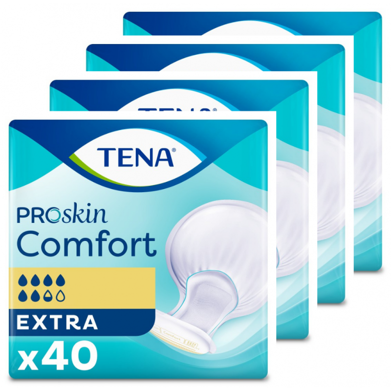TENA Comfort ProSkin Extra - Protection urinaire anatomique - Pack de 4 sachets Tena Comfort - 1 TENA Comfort ProSkin Extra - Protection urinaire anatomique - Pack de 4 sachets Tena Comfort - 1