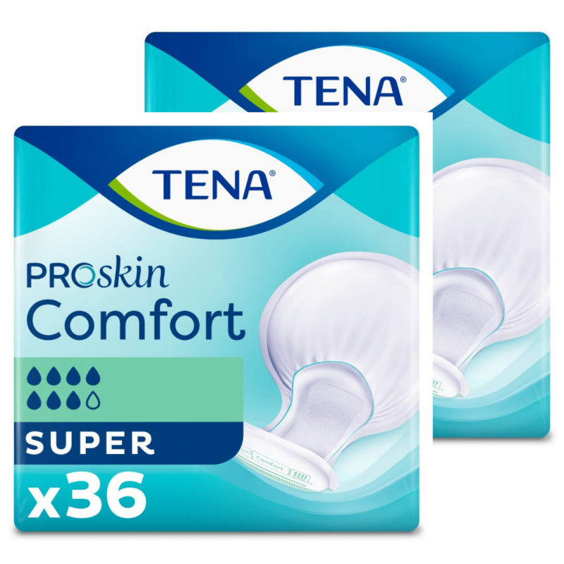 TENA Comfort ProSkin Super - Pack de 2 sachets - Protection urinaire anatomique - 1 TENA Comfort ProSkin Super - Pack de 2 sachets - Protection urinaire anatomique - 1