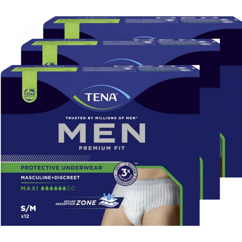 TENA Men Premium Fit - Protection urinaire homme - S/M - Pack de 3 sachets Tena Men - 5 TENA Men Premium Fit - Protection urinaire homme - S/M - Pack de 3 sachets Tena Men - 5