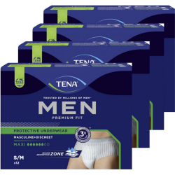 TENA Men Premium Fit - Protection urinaire homme - S/M - Pack de 4 sachets Tena Men - 7