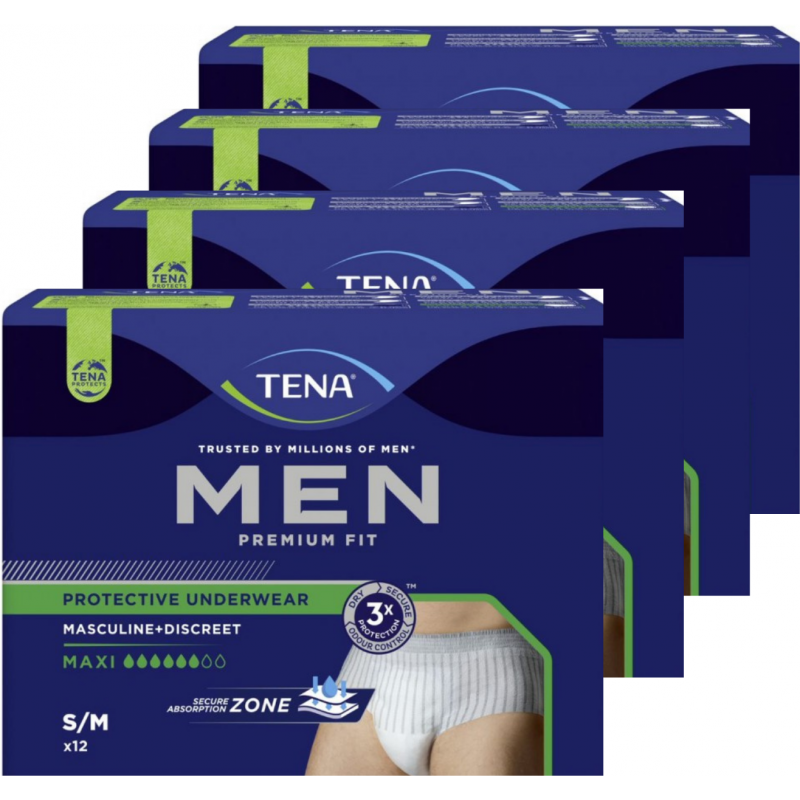 TENA Men Premium Fit - Protection urinaire homme - S/M - Pack de 4 sachets Tena Men - 7