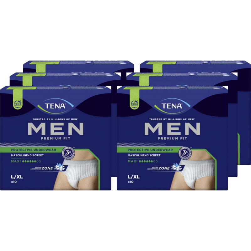 TENA Men Premium Fit - Protection urinaire homme - L/XL - Pack de 6 sachets Tena Men - 5