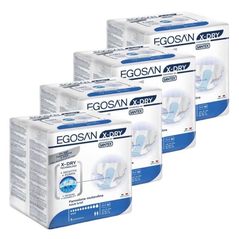 Egosan Slip - M X-DRY - Pack de 4 sachets - Couches Adulte Egosan Slip - 1 Egosan Slip - M X-DRY - Pack de 4 sachets - Couches Adulte Egosan Slip - 1