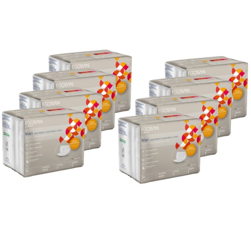 Egosan Man Niveau 3 - Pack de 6 sachets - Protection urinaire homme Egosan Man - 1 Egosan Man Niveau 3 - Pack de 6 sachets - Protection urinaire homme Egosan Man - 1