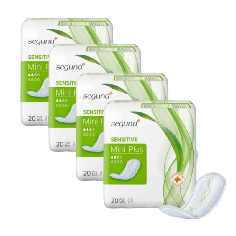 Seguna Sensitive Mini Plus - Pack de 4 sachets - Protection urinaire femme Seguna Sensitive - 1 Seguna Sensitive Mini Plus - Pack de 4 sachets - Protection urinaire femme Seguna Sensitive - 1