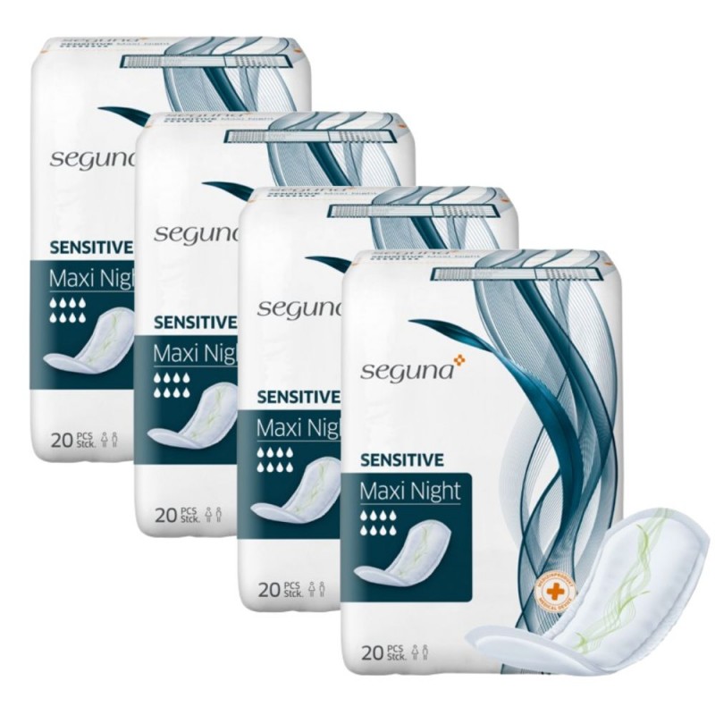 Seguna Sensitive Maxi Night - Pack de 4 protections - Protection urinaire femme Seguna Sensitive - 1