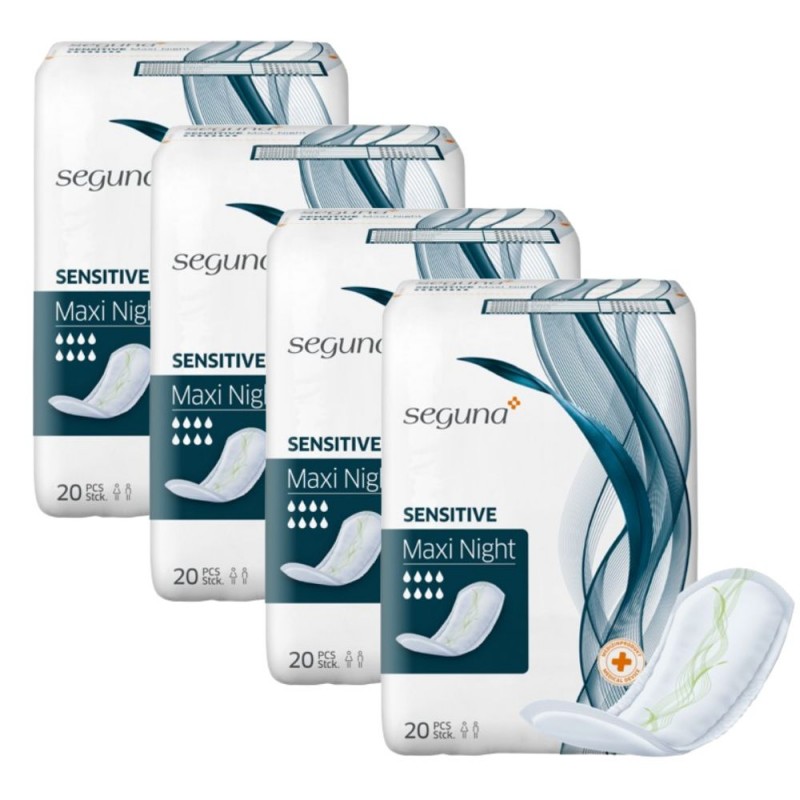 Seguna Sensitive Maxi Night - Pack de 4 protections - Protection urinaire femme Seguna Sensitive - 1 Seguna Sensitive Maxi Night - Pack de 4 protections - Protection urinaire femme Seguna Sensitive - 1