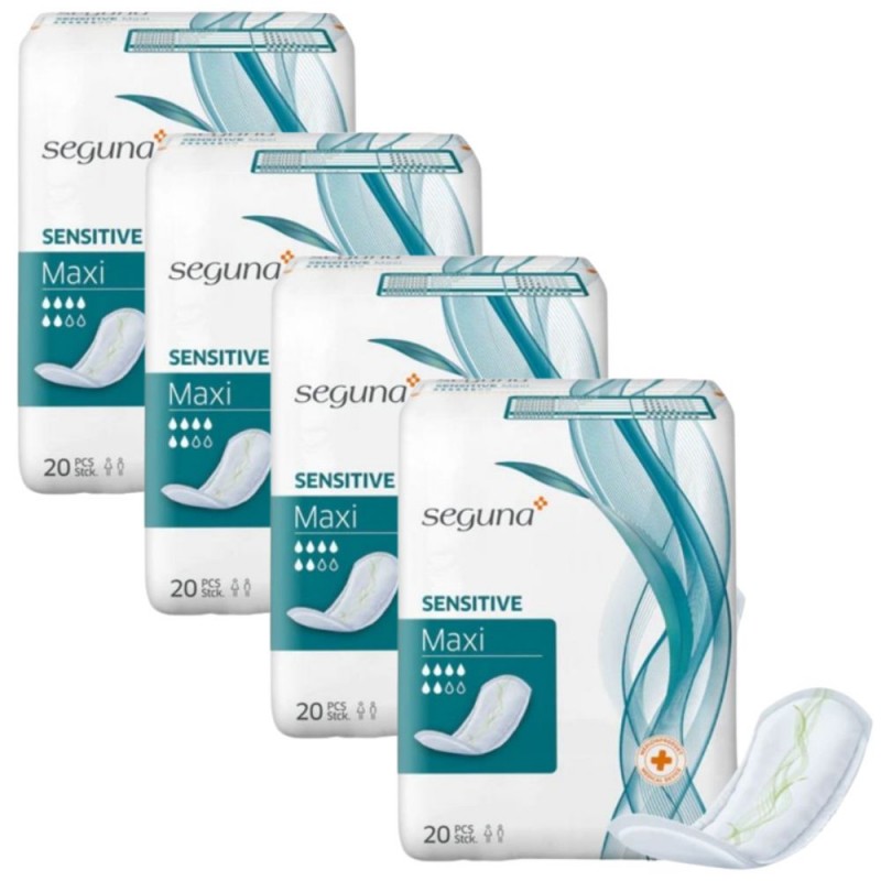 Seguna Sensitive Maxi -Pack de 4 sachets - Protection urinaire femme Seguna Sensitive - 1 Seguna Sensitive Maxi -Pack de 4 sachets - Protection urinaire femme Seguna Sensitive - 1