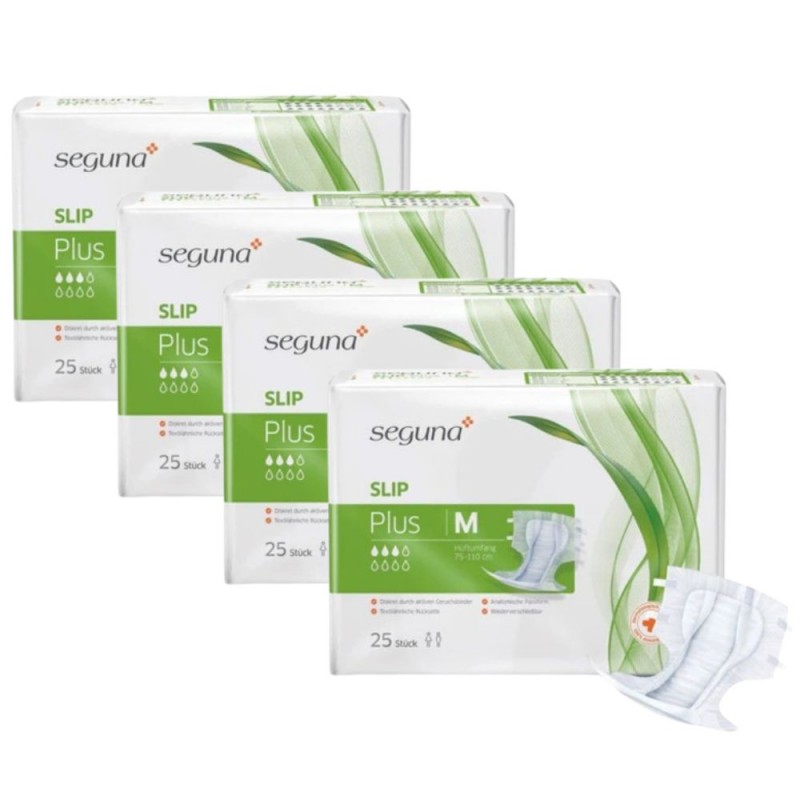 SEGUNA Slip plus M - Pack de 4 sachets - Couches adultes Seguna Slip - 1 SEGUNA Slip plus M - Pack de 4 sachets - Couches adultes Seguna Slip - 1