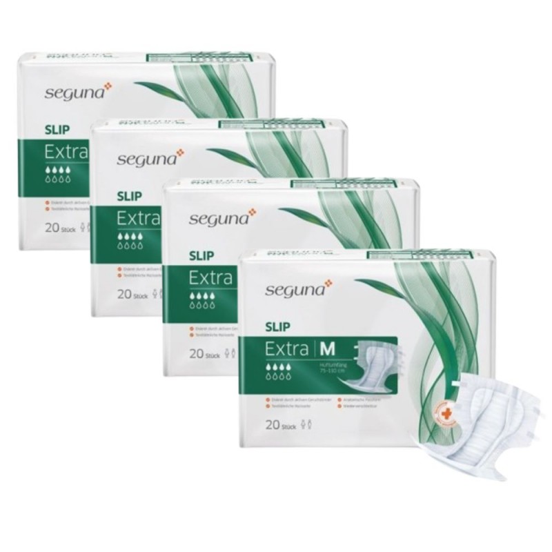Seguna Slip Extra M - Pack de 4 sachets - Couches adultes Seguna Slip - 1