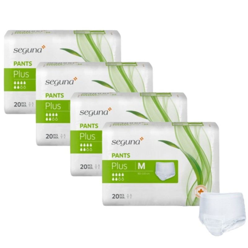 Seguna Pants Plus M - Pack de 4 sachets - Slip Absorbant / Pants Seguna Pants - 1 Seguna Pants Plus M - Pack de 4 sachets - Slip Absorbant / Pants Seguna Pants - 1