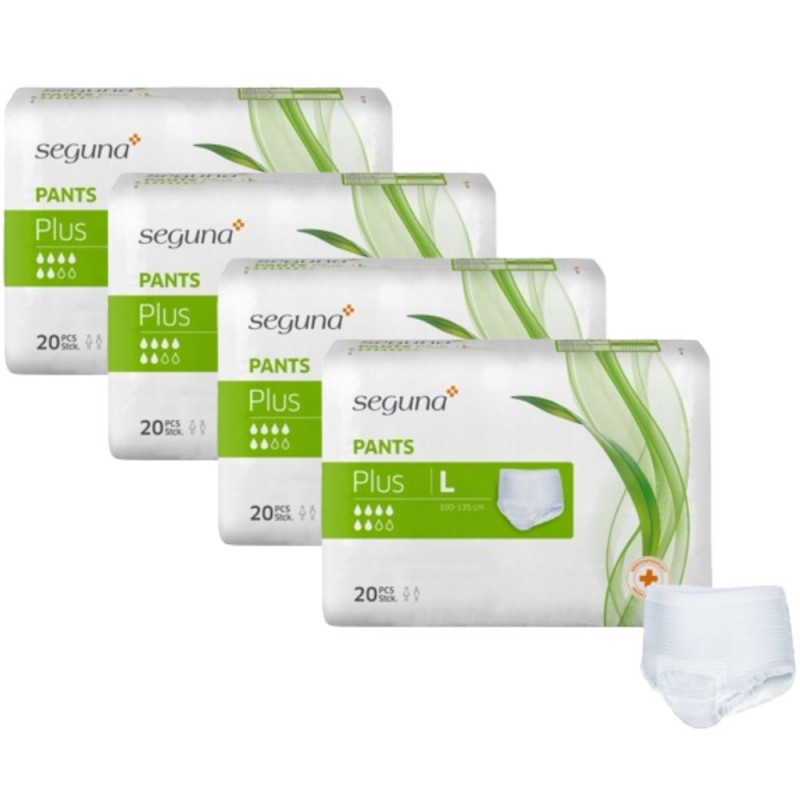 Seguna Pants Plus L - Pack de 4 sachets - Slip Absorbant / Pants Seguna Pants - 1 Seguna Pants Plus L - Pack de 4 sachets - Slip Absorbant / Pants Seguna Pants - 1