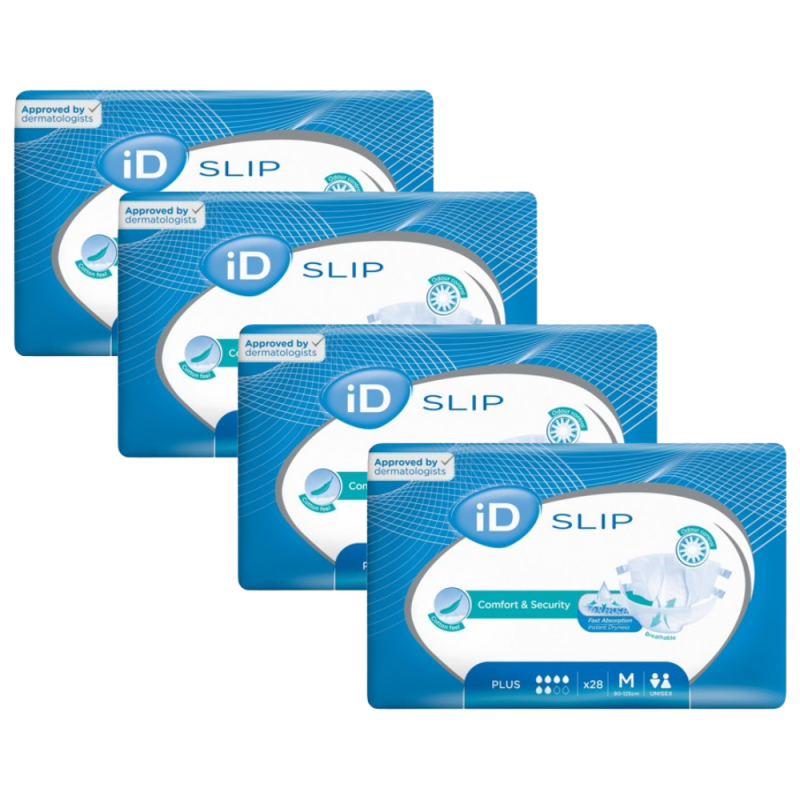 Ontex-ID Expert Slip M Plus - Couches adulte - Pack de 4 sachets Ontex ID Expert Slip - 1 Ontex-ID Expert Slip M Plus - Couches adulte - Pack de 4 sachets Ontex ID Expert Slip - 1