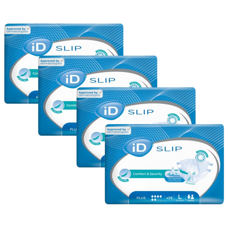Ontex-ID Expert Slip L Plus - Couches adulte - Pack de 4 sachets Ontex ID Expert Slip - 1