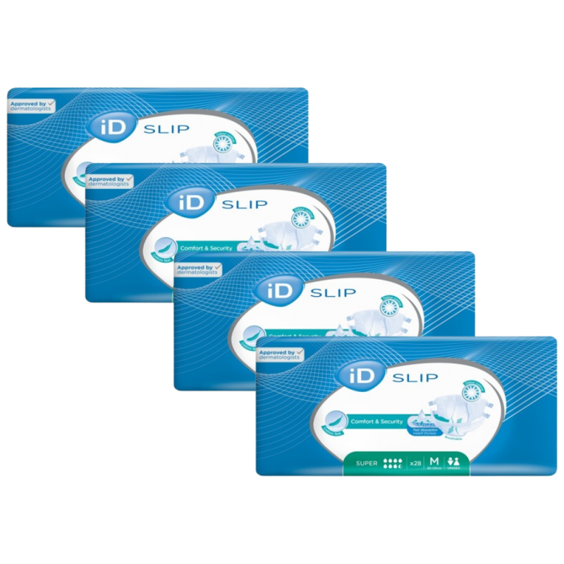 Ontex-ID Expert Slip M Super - Couches adulte - Pack de 4 sachets Ontex ID Expert Slip - 1 Ontex-ID Expert Slip M Super - Couches adulte - Pack de 4 sachets Ontex ID Expert Slip - 1
