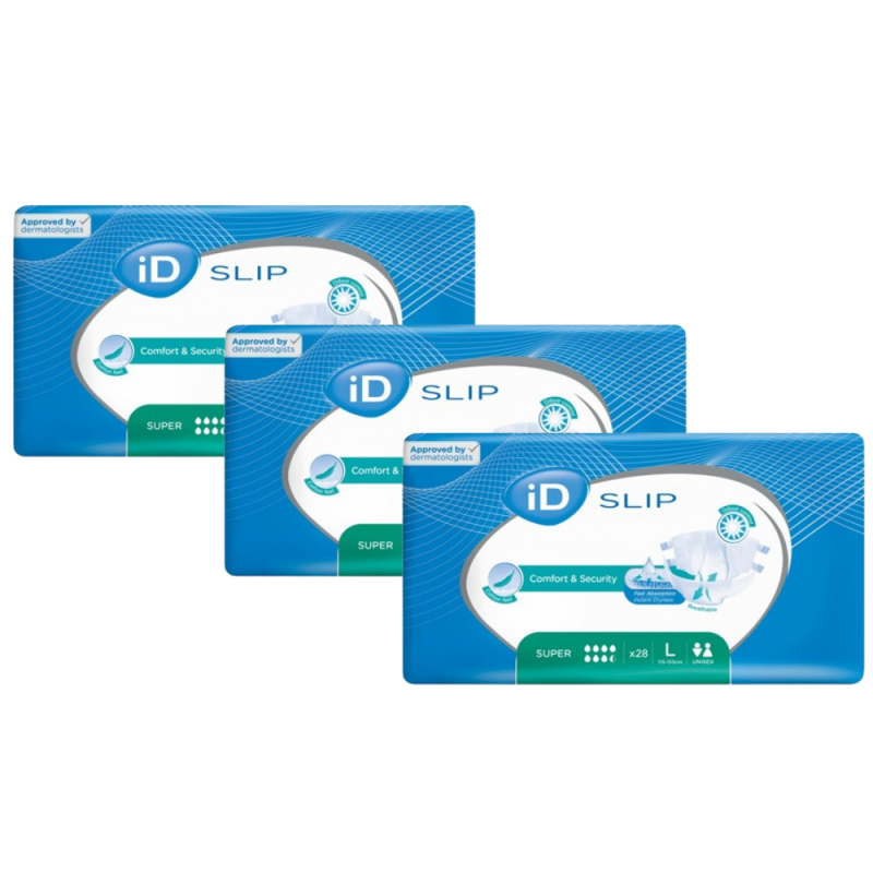 Ontex-ID Expert Slip L Super - Couches adulte - Pack de 3 sachet Ontex ID Expert Slip - 1
