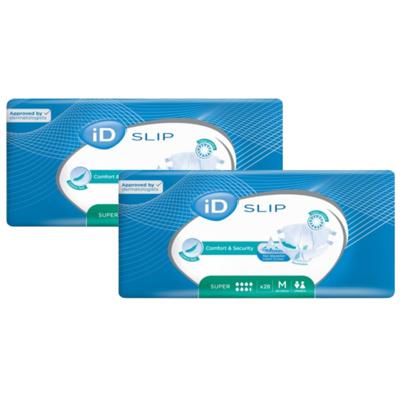 Ontex-ID Expert Slip M Super - Couches adulte - Pack de 2 sachets Ontex ID Expert Slip - 1 Ontex-ID Expert Slip M Super - Couches adulte - Pack de 2 sachets Ontex ID Expert Slip - 1