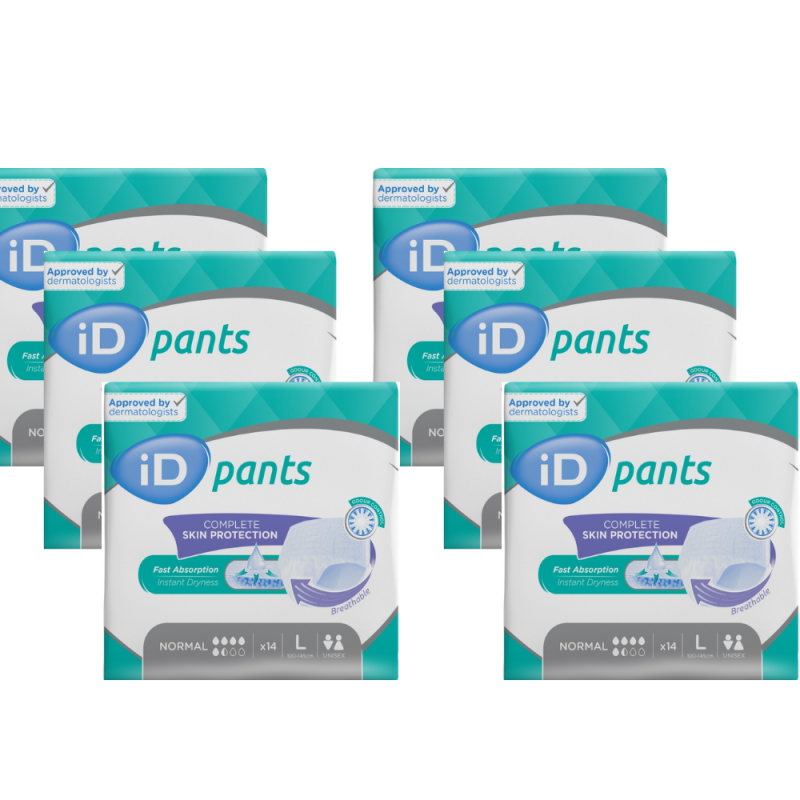Ontex- iD Pants L Normal - Slip absorbant / Pants - Pack de 6 sachets Ontex ID Pants - 1