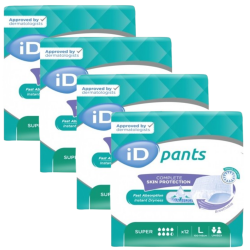 Ontex iD Pants L Super - Pack de 4 sachets (nouveau) - Slip Absorbant / Pants Ontex ID Pants - 1