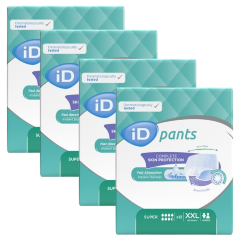 iD Pants XXL Super - Slip absorbant/ Pants - Pack de 4 sachets Ontex ID Pants - 1