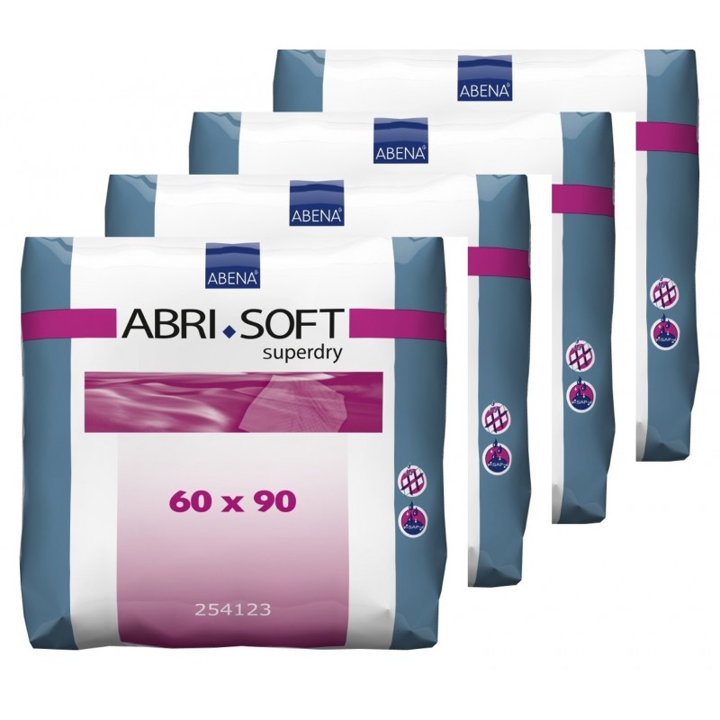 Abri-Soft - SuperDry - Alèse jetable 60x90 - Pack de 4 sachets Abena Abri Soft - 1 Abri-Soft - SuperDry - Alèse jetable 60x90 - Pack de 4 sachets Abena Abri Soft - 1