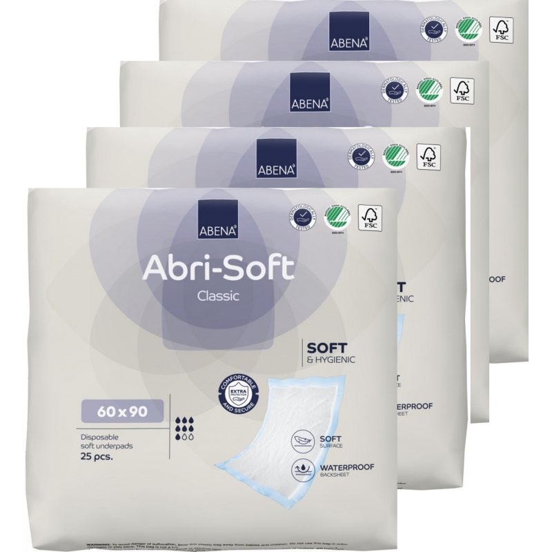 Abri-Soft Classic - Alèse jetable 60x90 - Pack de 4 sachets Abena Abri Soft - 5