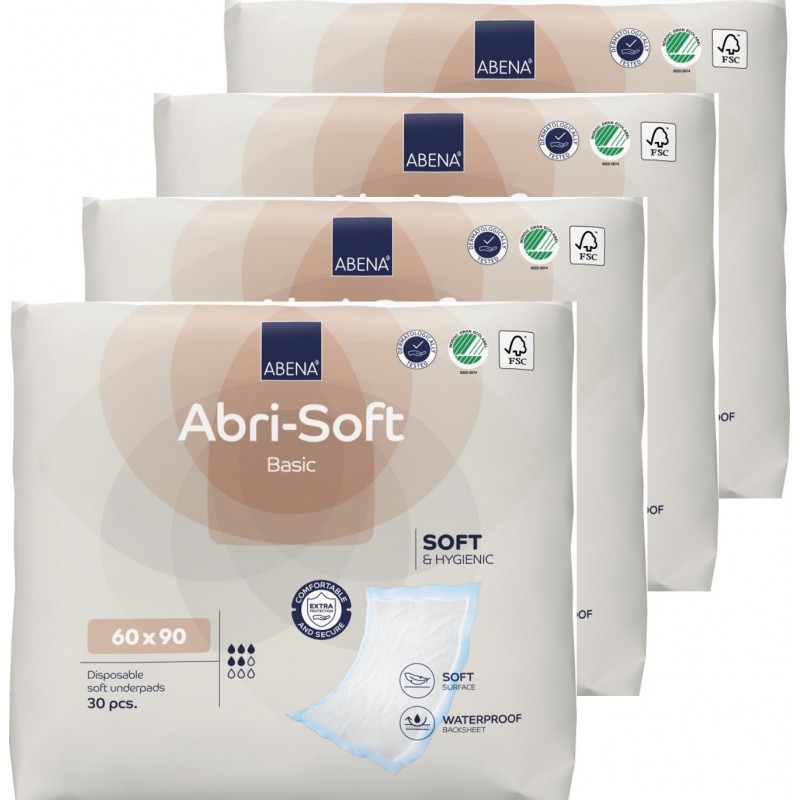 Abena-Frantex Abri-Soft Eco - Alèse jetable 60x90 - Pack de 4 sachets Abena Abri Soft - 1 Abena-Frantex Abri-Soft Eco - Alèse jetable 60x90 - Pack de 4 sachets Abena Abri Soft - 1