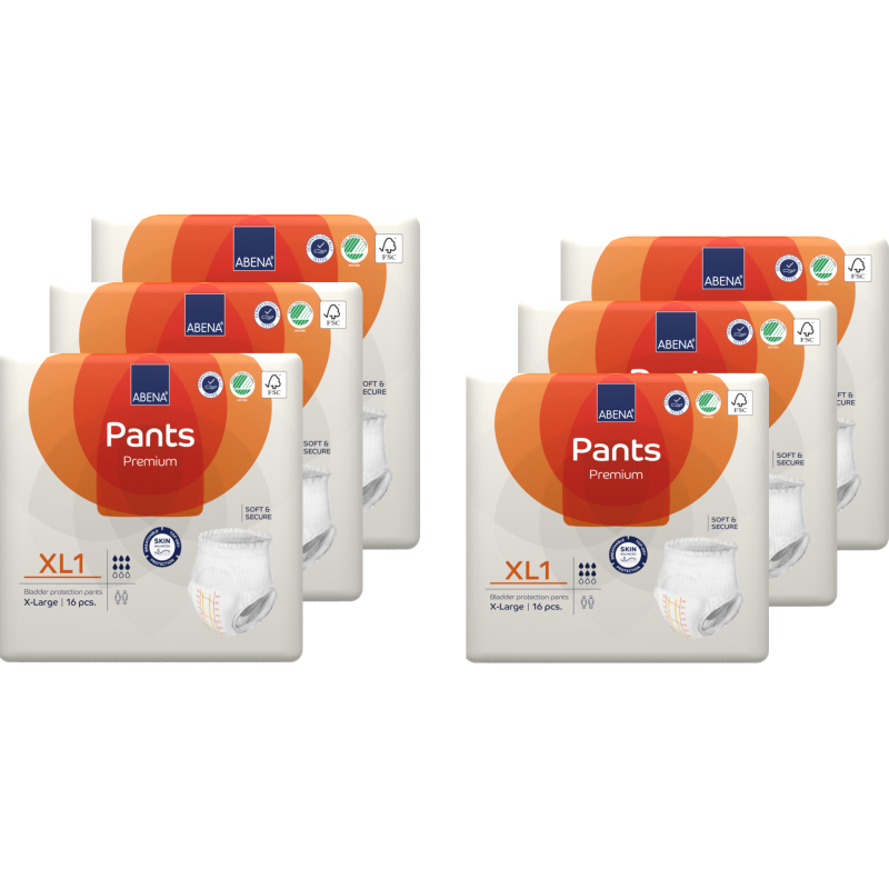Abena Pants XL N°1 - Slip Absorbant / Pants - Pack de 6 sachets Abena Abri Flex - 1 Abena Pants XL N°1 - Slip Absorbant / Pants - Pack de 6 sachets Abena Abri Flex - 1