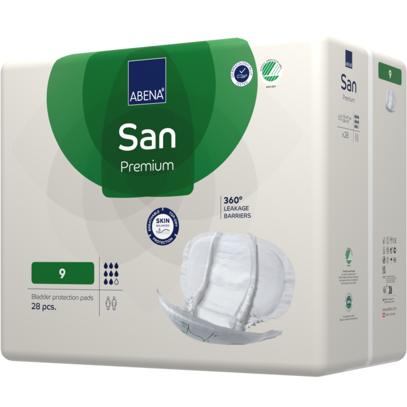 Abena San Premium N°9 - Protection urinaire anatomique - Pack de 4 sachets