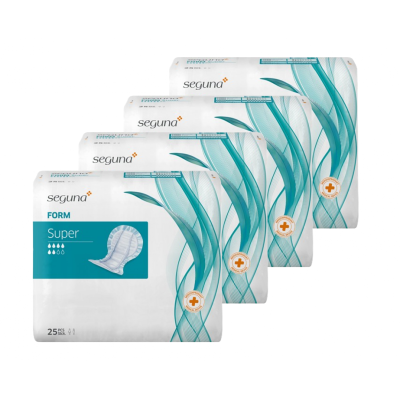 SEGUNA Form Super - Pack de 4 sachets - Protection urinaire anatomique Seguna Vorlage - 1